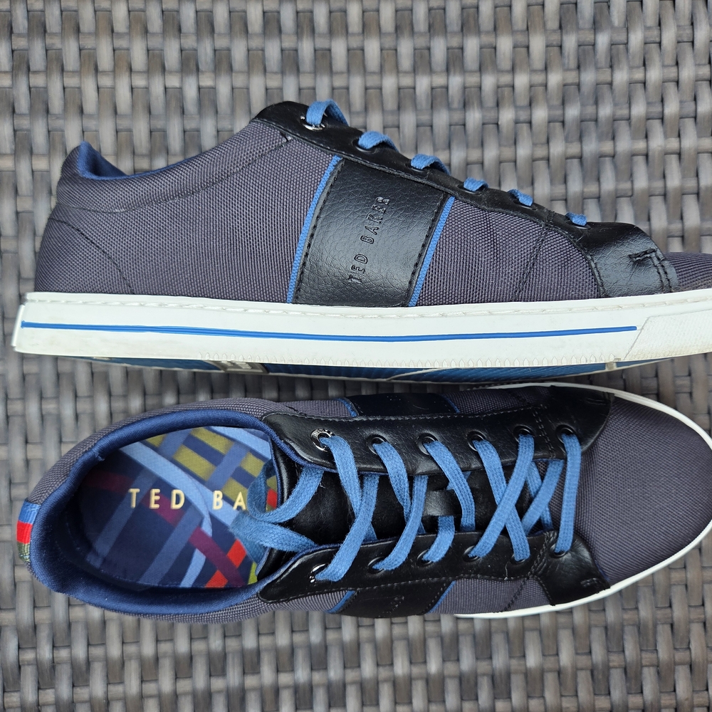Ted Baker Men's Black and Blue Sneakers